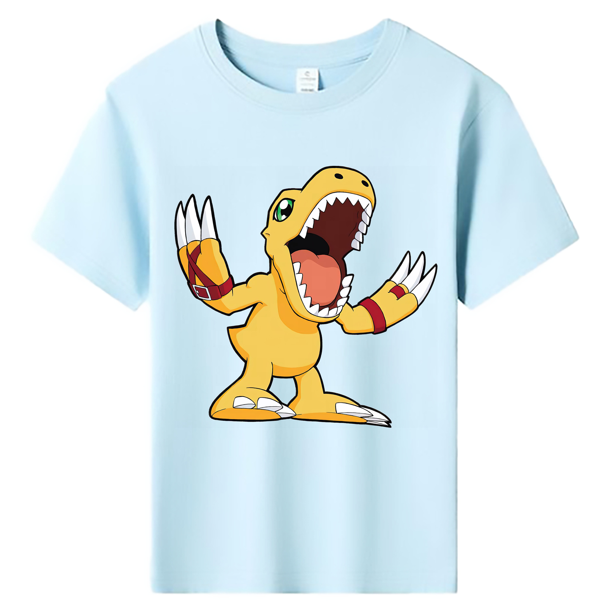 （画像用） Digimon デジタルモンスター/デジモン 綿100％キッズTシャツ（フロントプリント）